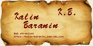Kalin Baranin vizit kartica